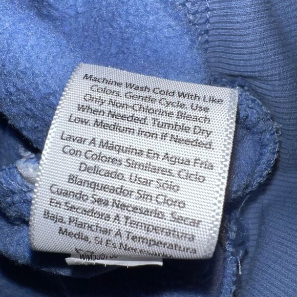 Athletic Works Girls Crop Hoodie Hooded Sweatshirt Blue Colorblock Large 10 12 - Picture 8 of 8